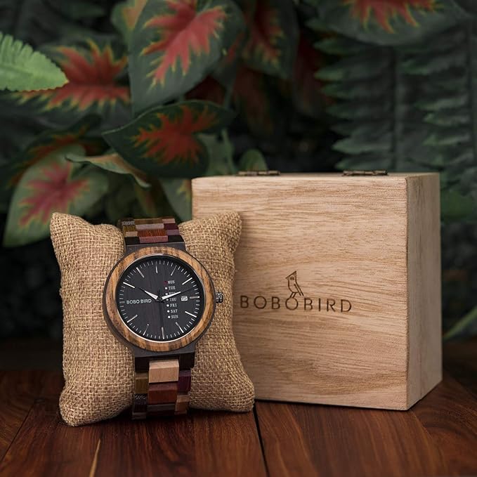 Natural Colorful Handmade Wooden Watch for Men