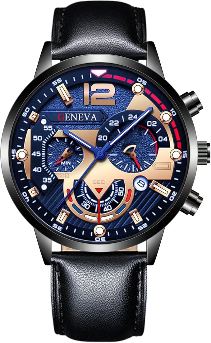 Men’s Steel Strap Watch with Date & Sleek Design