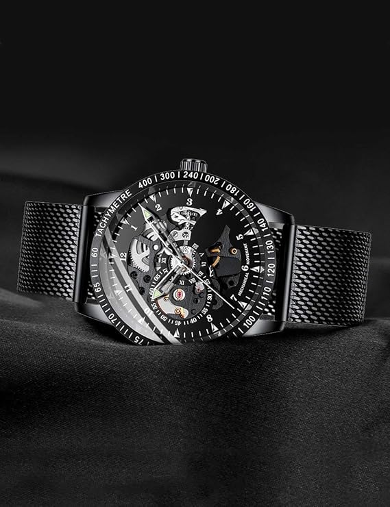 Men’s Automatic Mechanical Business Watch with Stainless Steel Bracelet