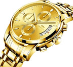 Luxury Stainless Steel Business Casual Watch Elegant Quartz Analog Timepiece