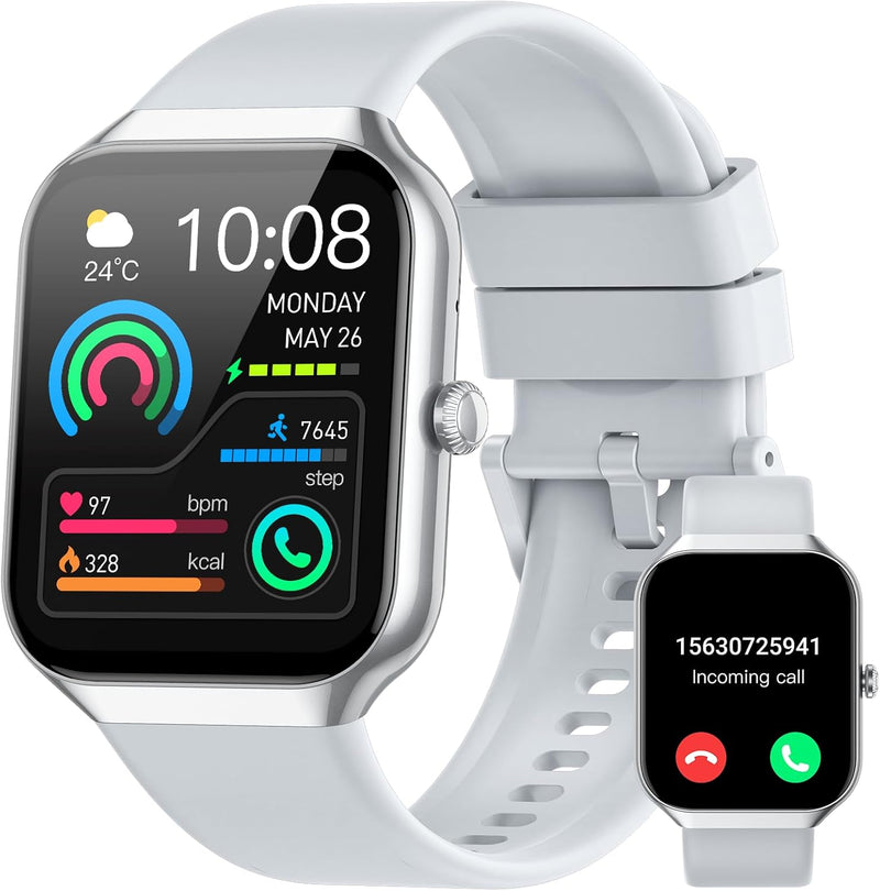 Smartwatch with Pedometer Fitness & Activity Tracker with Heart Rate, Sleep Monitor, Waterproof | Android & iOS Compatible