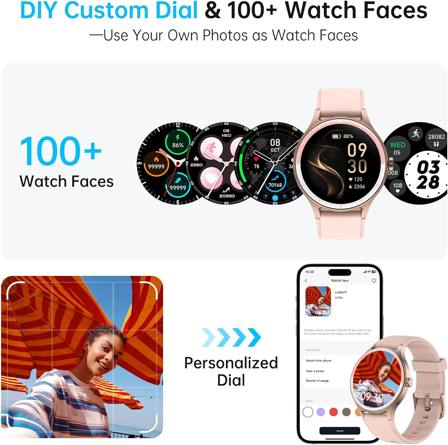 Smart Watch for Men & Women with Bluetooth Calling