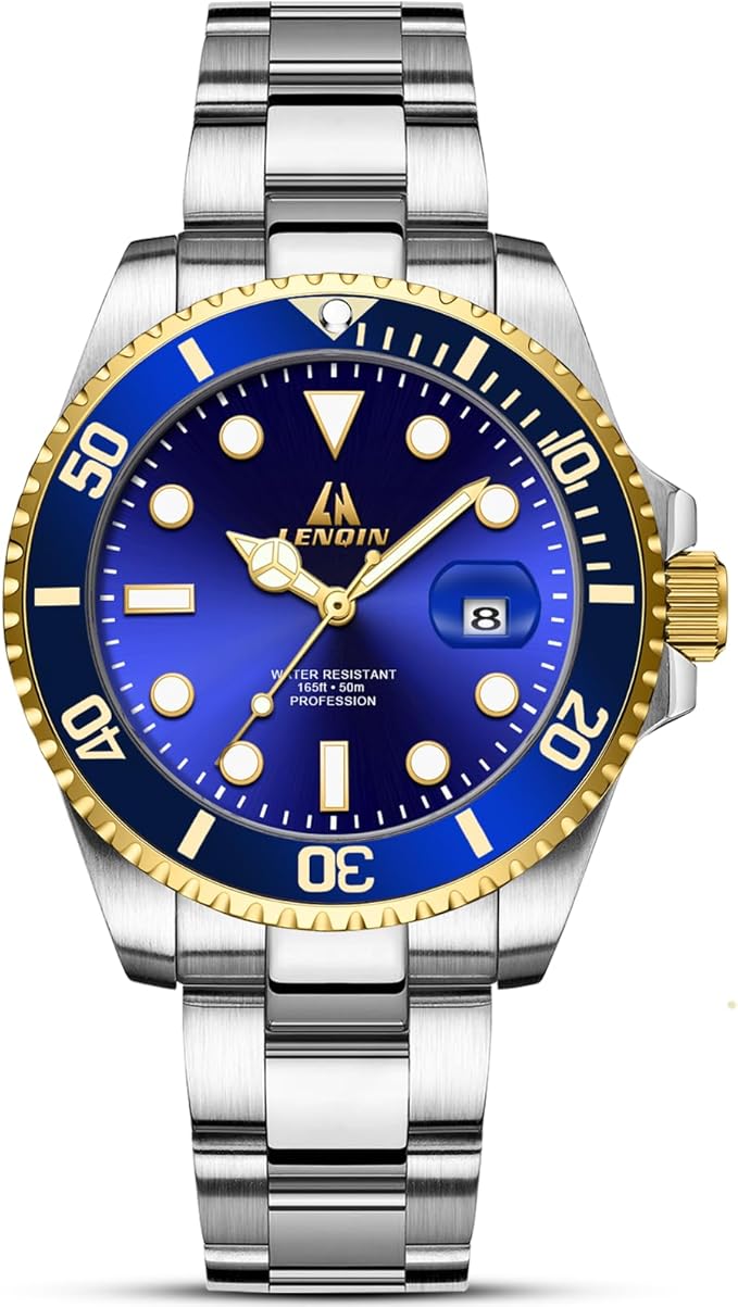 Men’s Stainless Steel Quartz Watch Waterproof Luminous Luxury Fashion Timepiece