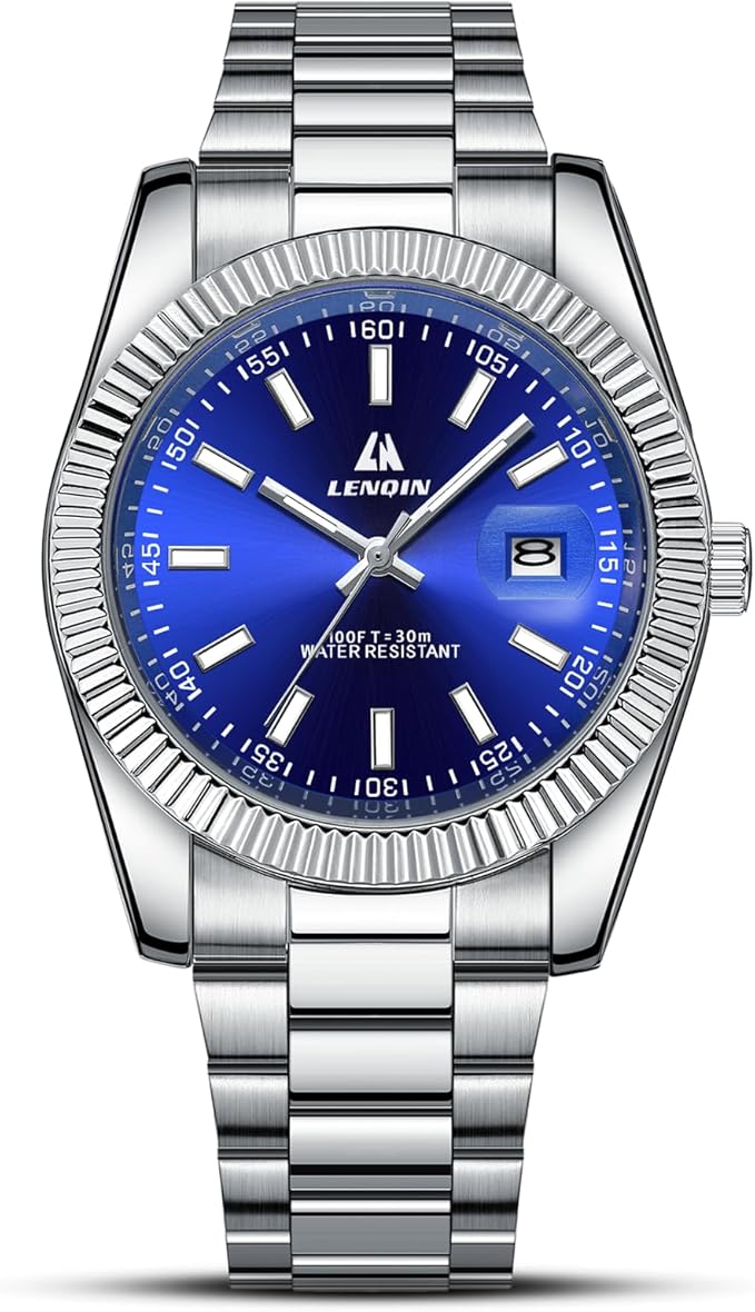 Men’s Stainless Steel Quartz Watch Waterproof Luminous Luxury Fashion Timepiece