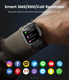 ESFOE Military Smartwatch for Men, 1.96″ HD, Calls & Fitness Tracking