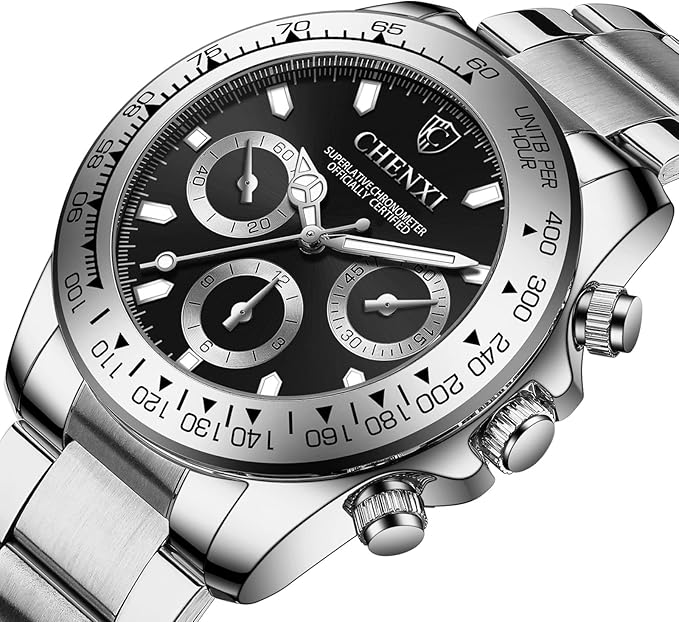 Luxury Stainless Steel Business Casual Watch Elegant Quartz Analog Timepiece