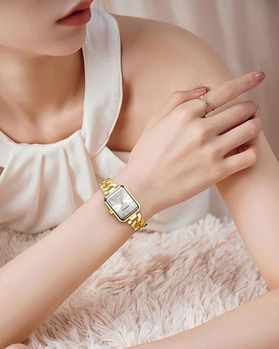 CIVO Women’s Gold & Silver Wrist Watch (Quartz Analog, Stainless Steel)