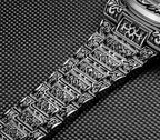 Retro Men’s Quartz Watch – Tattoo Pattern Stainless Steel, Waterproof