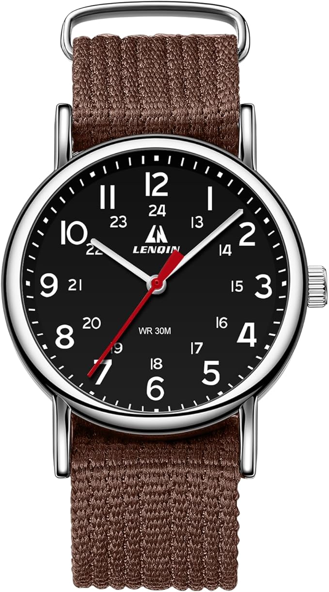 LN LENQIN Men's Military Army Watch – Waterproof, Sports, Comfortable Strap