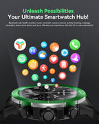 SOUYIE Men’s Smart Watch – 1.43” AMOLED, Bluetooth Calling, Dual Strap