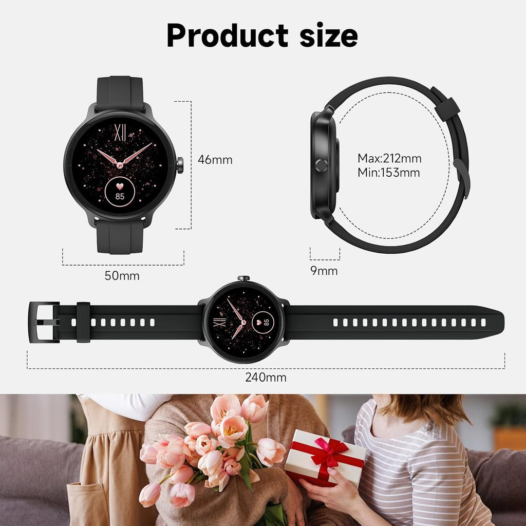 Smart Watch with Bluetooth Calling, HD Touchscreen & Fitness Tracking