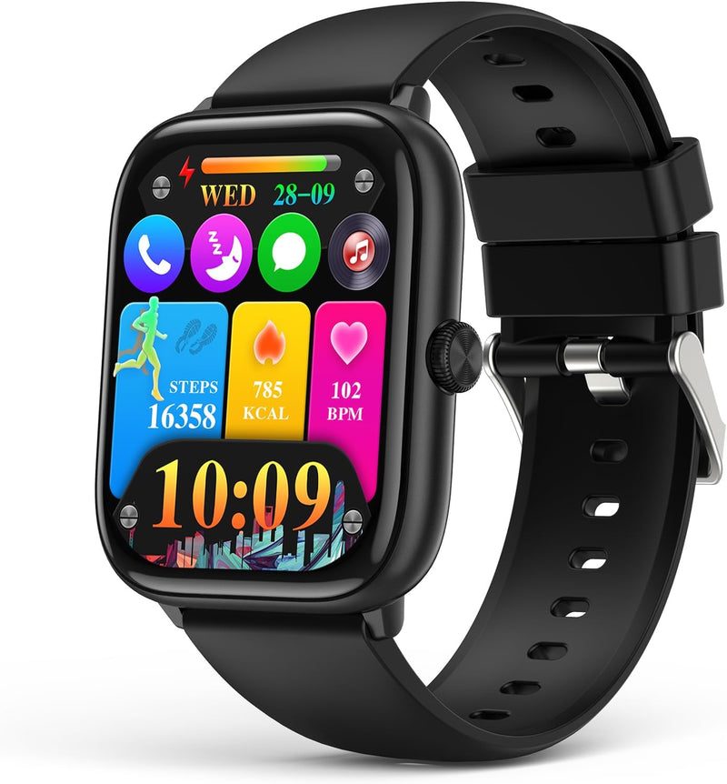Bluetooth Activity Fitness Smartwatch Heart Rate & Sleep Monitor, Waterproof, Touchscreen | Compatible with Android & iPhone