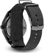 LIGE Men’s Military Sports Watch – 41mm Analog, Nylon Band, Waterproof