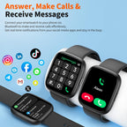 Smart Watch for Men Women, 1.83" HD, Alexa Built-in, Bluetooth 5.3 Calls & Notifications, IP68 Waterproof,100+ Sport Modes,Fitness Tracker/Heart Rate/SpO2/Sleep Monitor for Android iOS (Black)