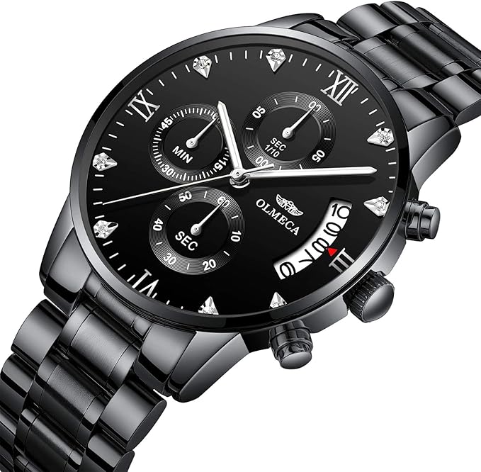 Luxury Stainless Steel Business Casual Watch Elegant Quartz Analog Timepiece