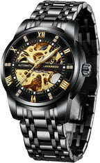 Automatic Self‑Winding Skeleton Mechanical Watch Stainless Steel Bracelet