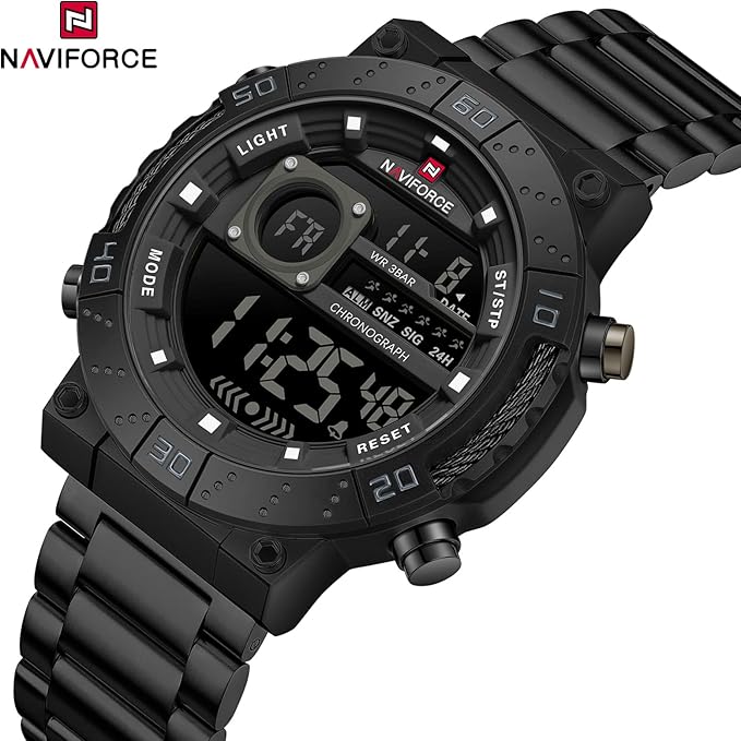 NAVIFORCE Men’s Business Chronograph Stainless Steel Quartz Watch