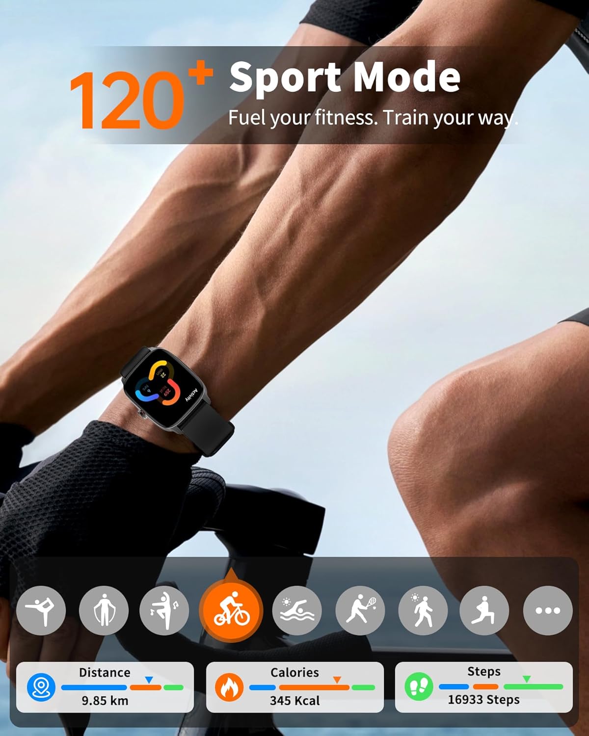 Smartwatch for Men & Women – Bluetooth Call, AI Voice, Fitness Tracker, 120+ Sports Modes