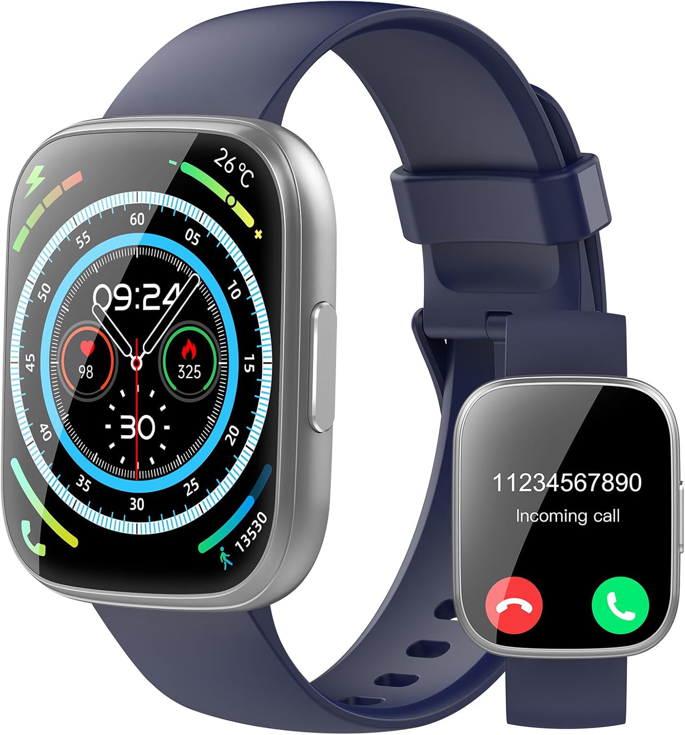 Men & Women Smartwatch – Bluetooth Call, Fitness Tracker, 110+ Sports Modes, HD Touchscreen