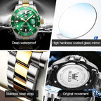 OLEVS Men’s Big Face Stainless Steel Quartz Watch – Day Date