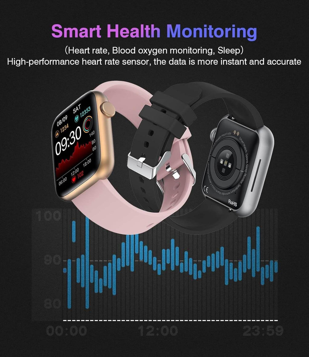 Smartwatch Bluetooth Calls, 1.9" HD Screen, 24/7 Health Monitoring