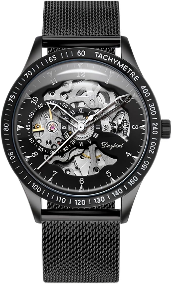 Men’s Automatic Mechanical Business Watch with Stainless Steel Bracelet