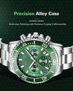 SOLLEN Men’s Chronograph Waterproof Stainless Steel Quartz Watch