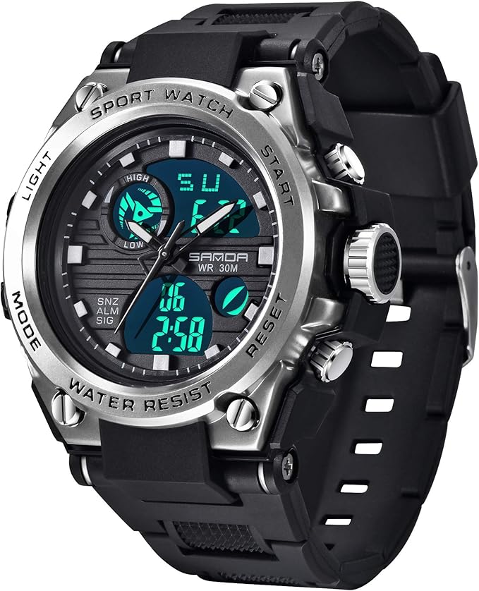Military Tactical Waterproof Digital Stopwatch Watch for Men