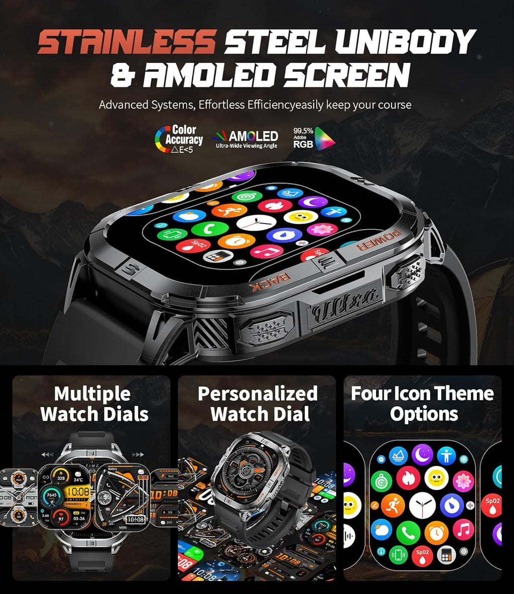 LIGE DM6 GPS Smart Watch – 2.13” AMOLED, 170+ Sports, IP68