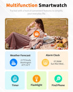 Smartwatch for Men & Women – Bluetooth Call, AI Voice, Fitness Tracker, 120+ Sports Modes