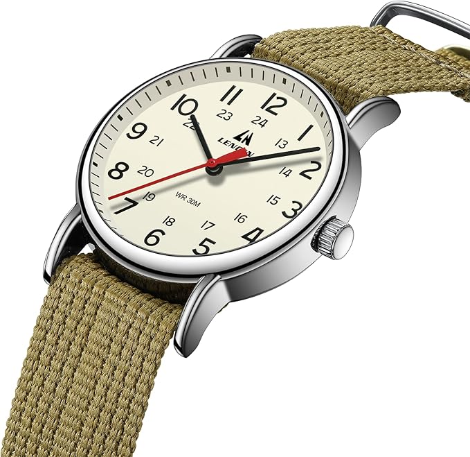 LN LENQIN Men's Military Army Watch – Waterproof, Sports, Comfortable Strap