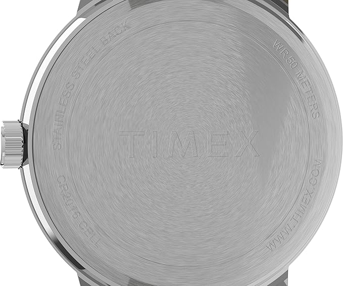 Timex Easy Reader Quartz Men’s Watch Silver-Tone Case & Brown Leather Strap