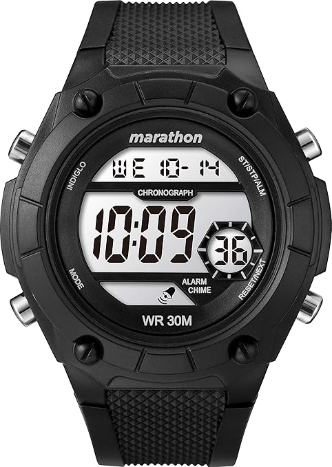 Timex Marathon Men’s Quartz Watch with Black Resin Strap (TW5M437009J)