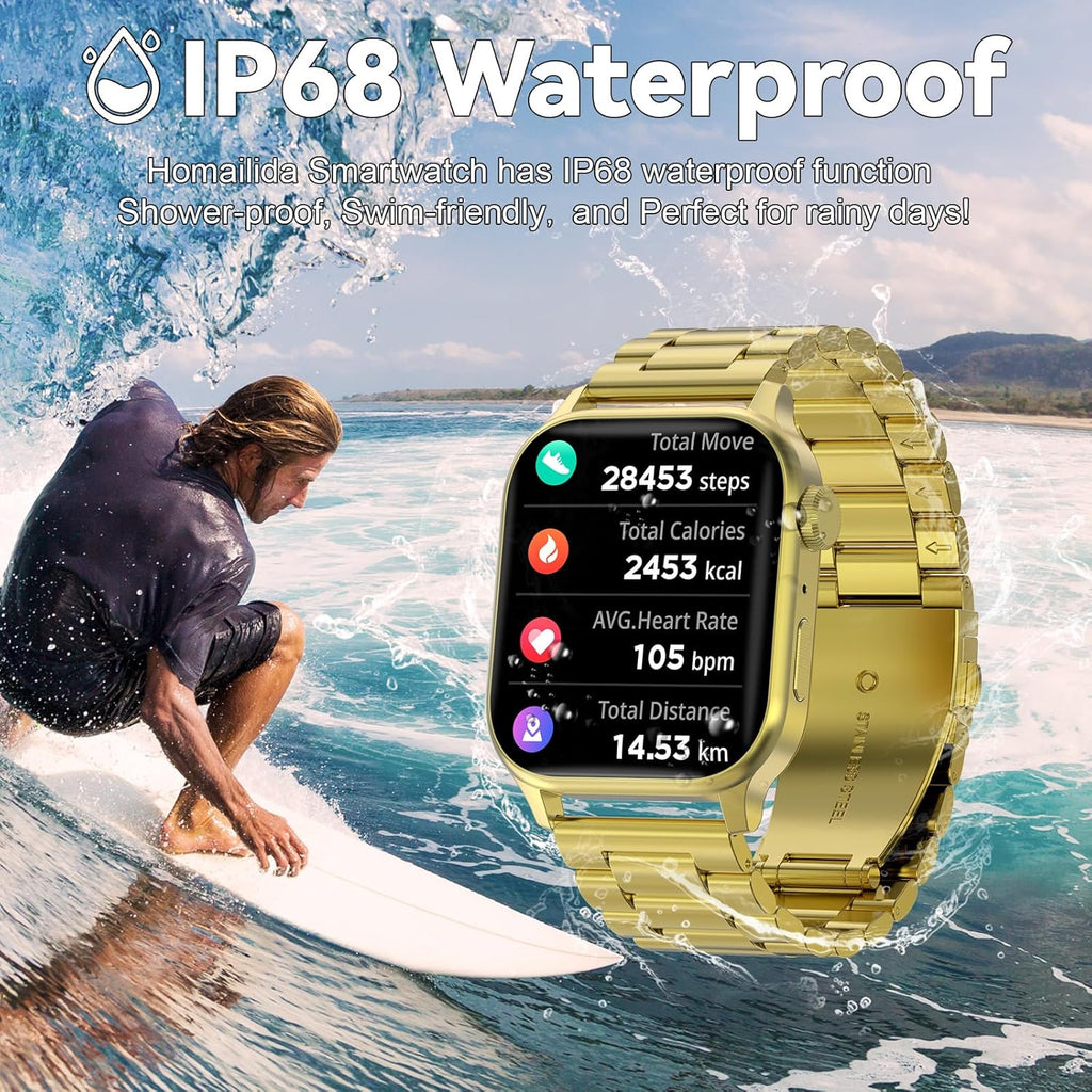 Smart Watch for Men with Bluetooth Calling & Fitness Tracking