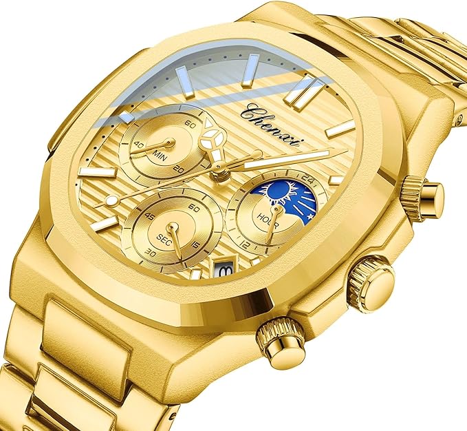 Luxury Stainless Steel Business Casual Watch Elegant Quartz Analog Timepiece