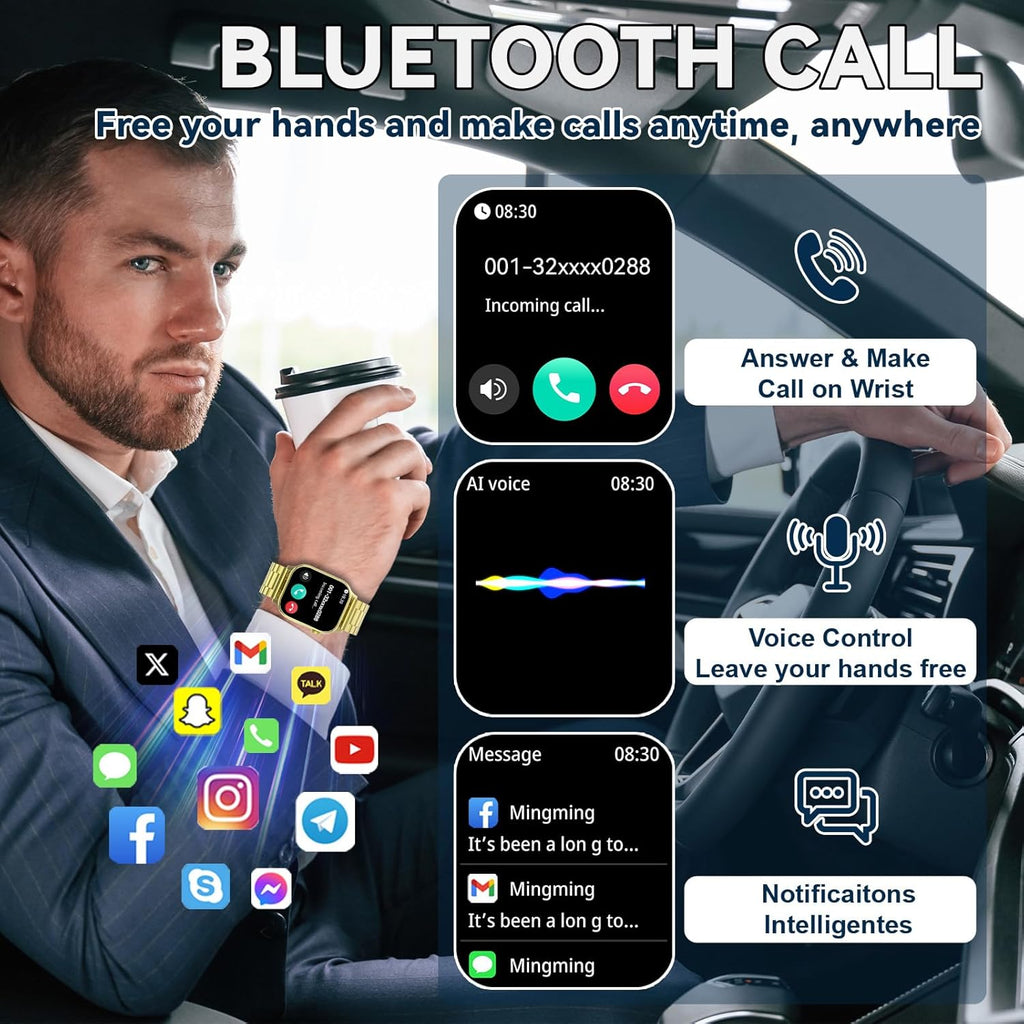 Smart Watch for Men with Bluetooth Calling & Fitness Tracking