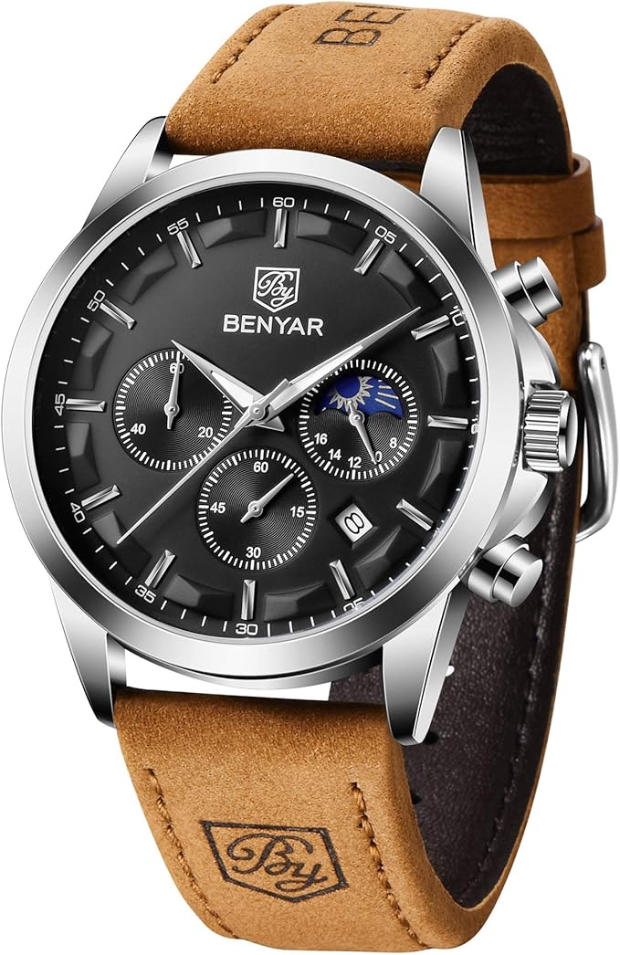 BENYAR Men’s Chronograph Stainless Steel Quartz Watch