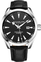 Stuhrling Original Men’s Dress Watch – Analog Dial, Date, Leather Band
