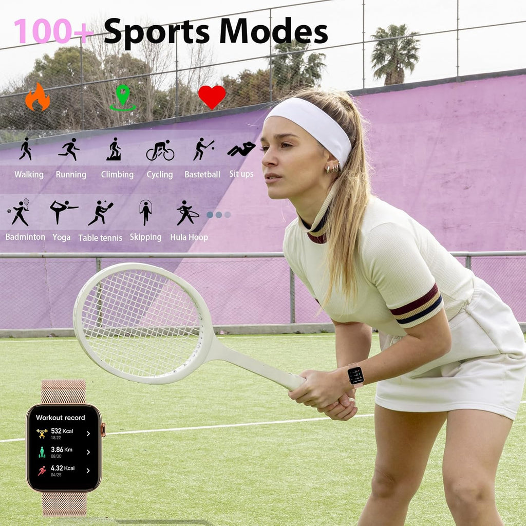 Women’s Smartwatch with Calling, HD Display & Fitness Tracking