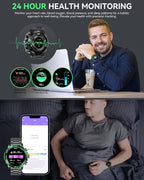 SOUYIE Men’s Smart Watch – 1.43” AMOLED, Bluetooth Calling, Dual Strap