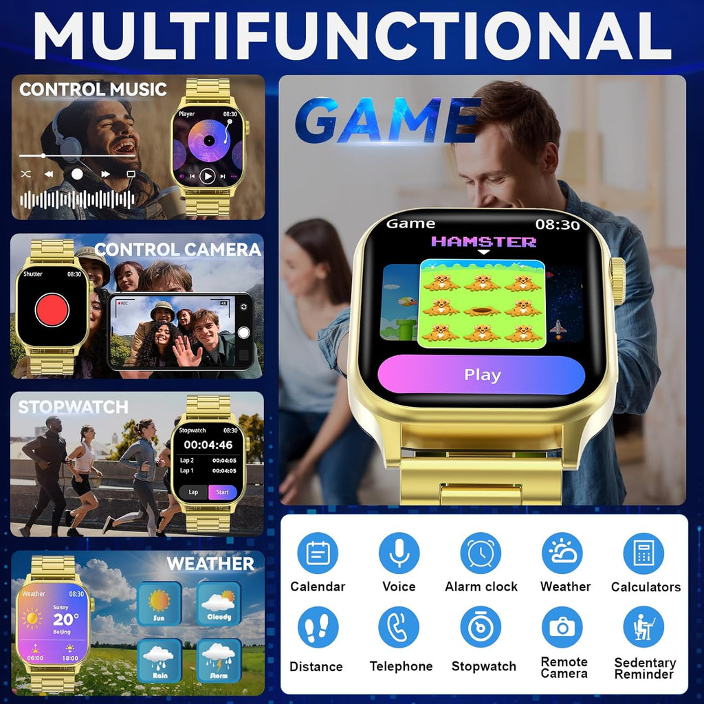 Smart Watch for Men with Bluetooth Calling & Fitness Tracking