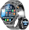 LIGE Men’s Military Smart Watch – 1.85” HD, Bluetooth Call, 120+ Sports Modes