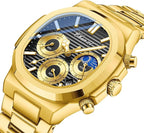 Luxury Stainless Steel Business Casual Watch Elegant Quartz Analog Timepiece