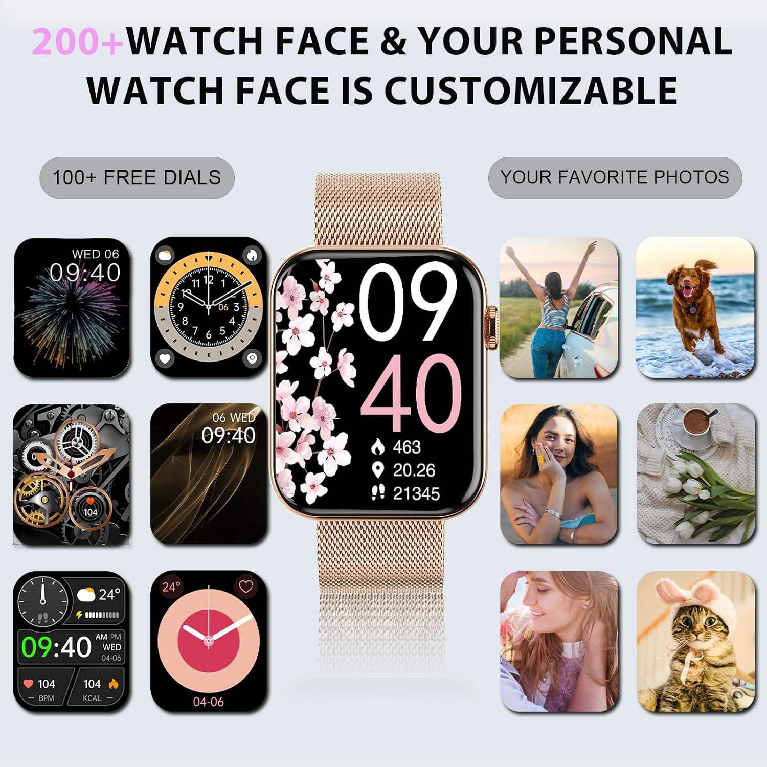 Women’s Smartwatch with Calling, HD Display & Fitness Tracking