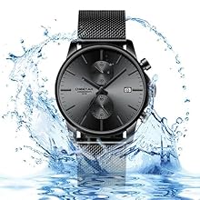 GOLDEN HOUR Men’s Quartz Chronograph Watch – Black